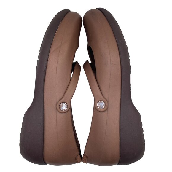 Crocs Croslight Comfort Clogs Maryjane Slip-on Brown Size 9 - Picture 7 of 11